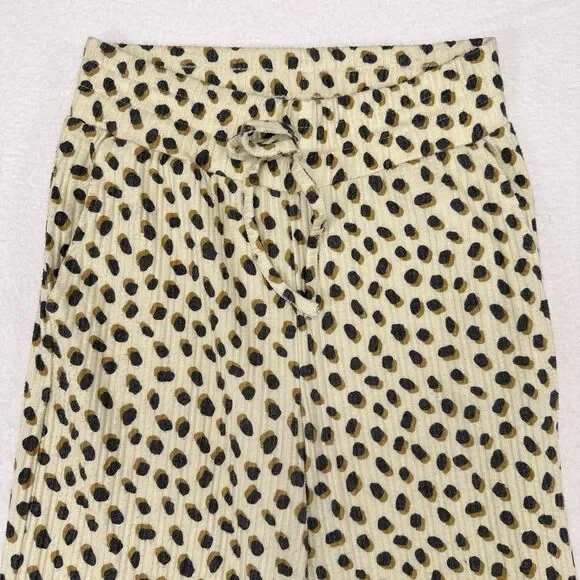 Beach Riot Hailey Pants Size Small Cheetah Print Wide Leg Relaxed Lounge Cropped - Picture 4 of 8